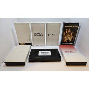 Vintage VHS 7-Tape. Academy Screener Lot. Kill Bill, X-Files, Donnie Brasco.